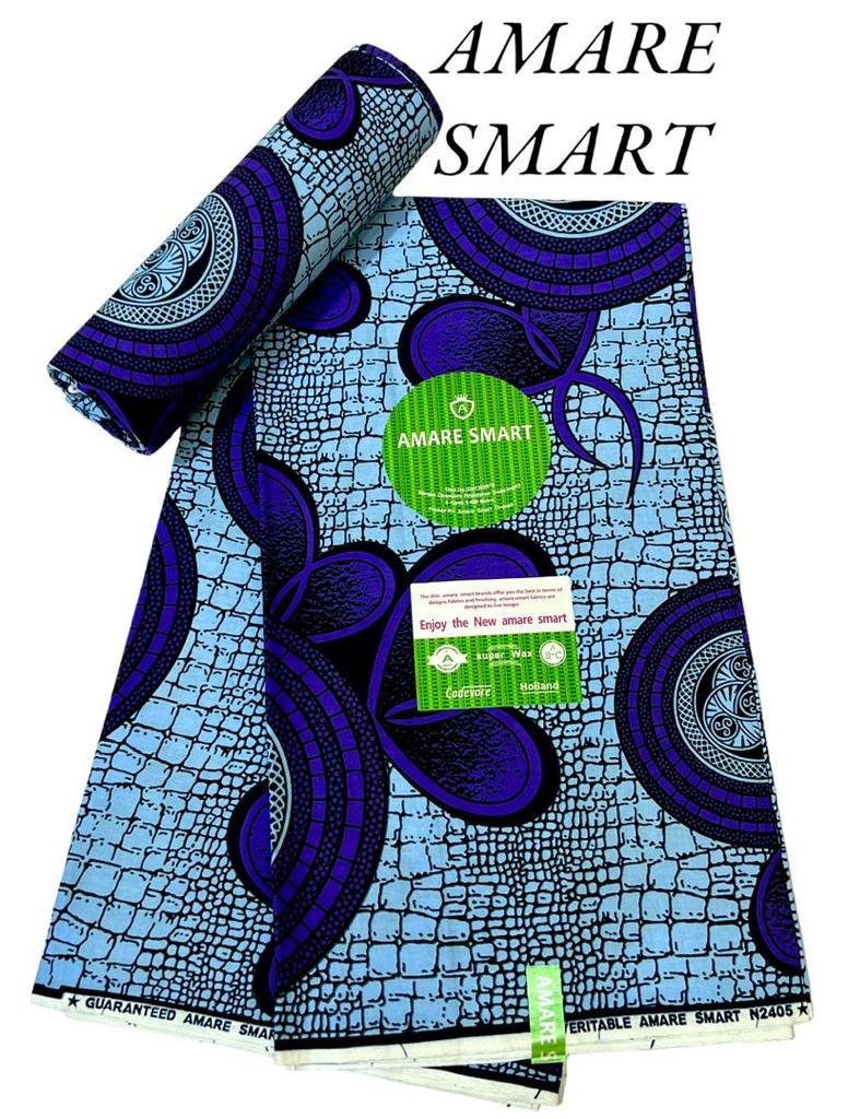 Classy Amare smart wax 2022 Design Ankara/Atampa/Kitenge/kente (wrapper) African Fabric, Designed textile (6yards) - AfricanPrints.com.ng