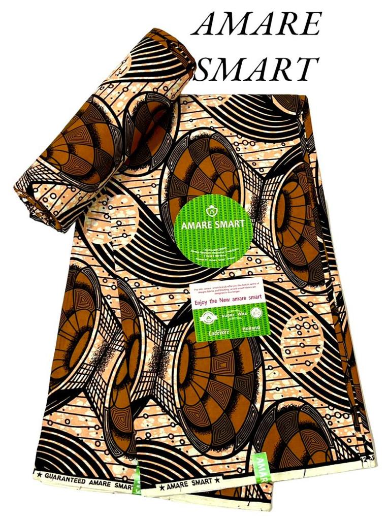 High class Amare smart wax 2022 Design Ankara/Atampa/Kitenge/kente (wrapper) African Fabric, Designed textile (6yards) - AfricanPrints.com.ng