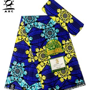 Premium ABC wax 2022 Design Ankara/Atampa/Kitenge/kente (wrapper) African Fabric, Designed textile (6yards) - AfricanPrints.com.ng