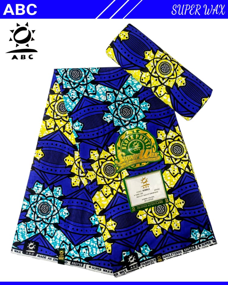 Premium ABC wax 2022 Design Ankara/Atampa/Kitenge/kente (wrapper) African Fabric, Designed textile (6yards) - AfricanPrints.com.ng